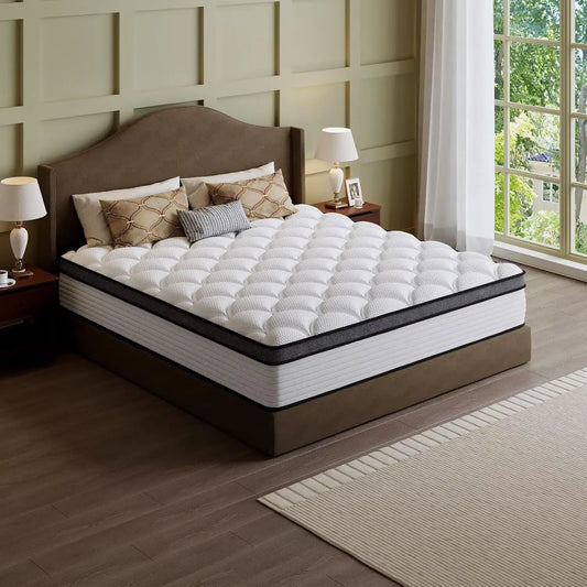 Hybrid Mattress With Green Tea Cooling Gel Memory Foam CertiPUR-US