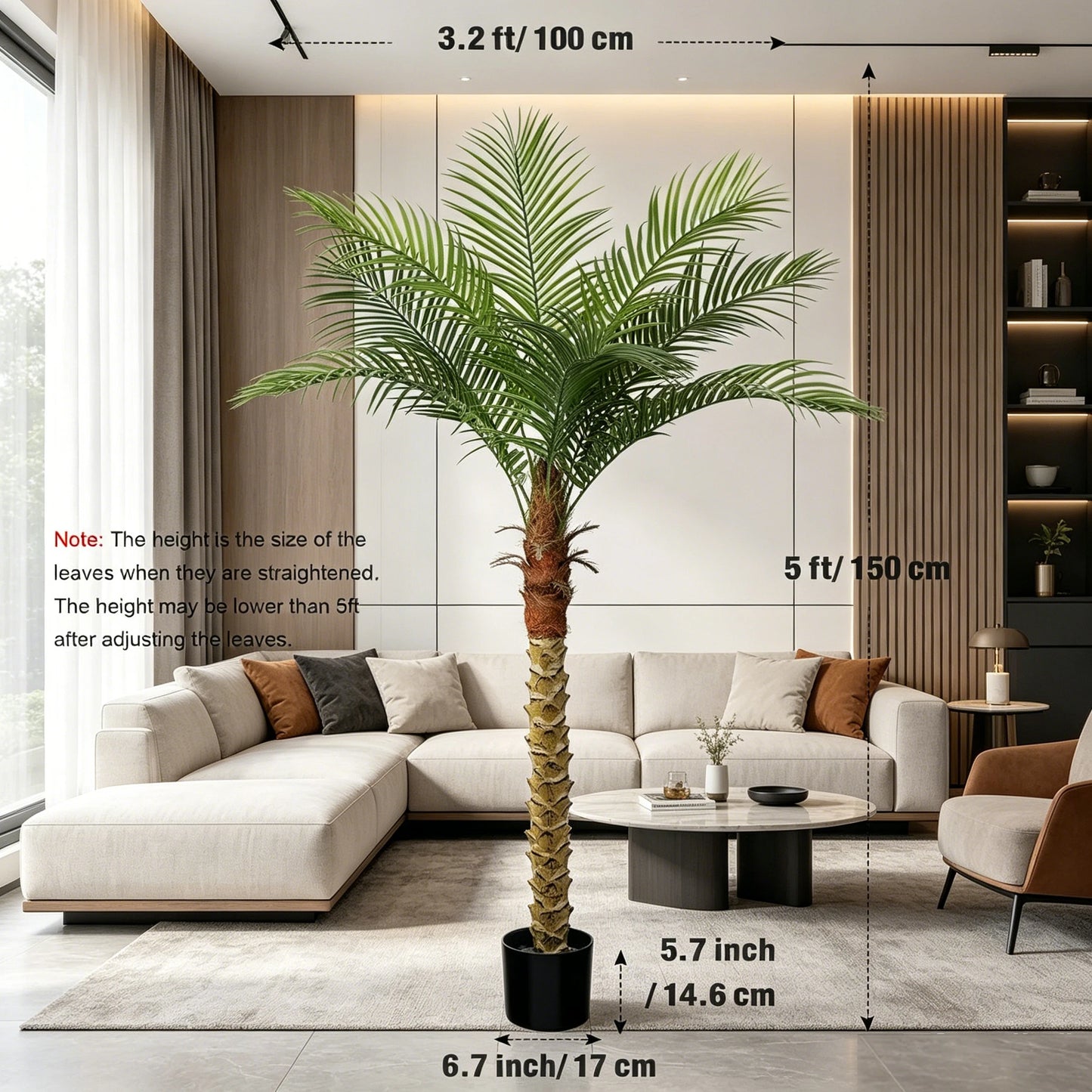 Artificial Palm Tree for Home and Office Decor Indoor Outdoor