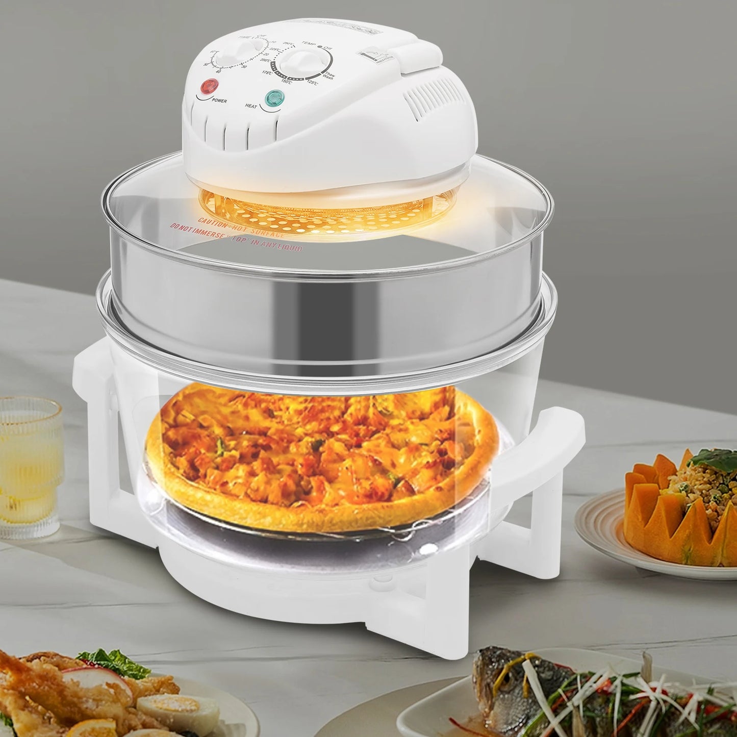 Visual Air Fryer Oil Free Cooker With Grill Rack Efficient