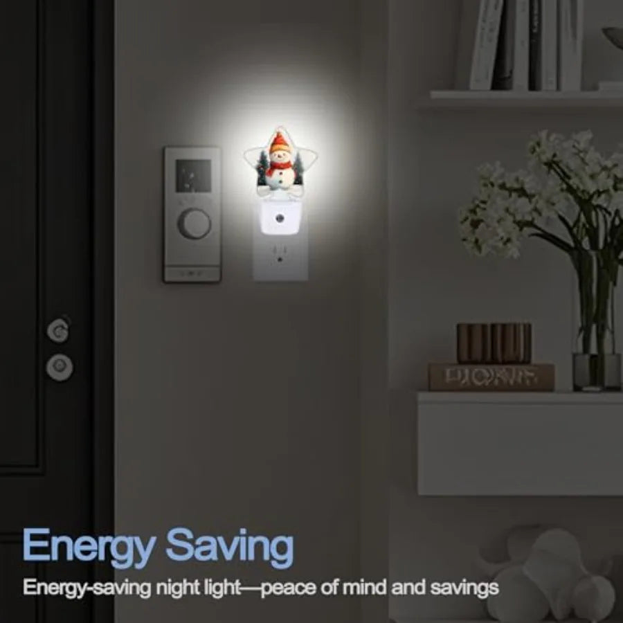 Dusk To Dawn Winter Tree Star Plug In Nightlight Sensor