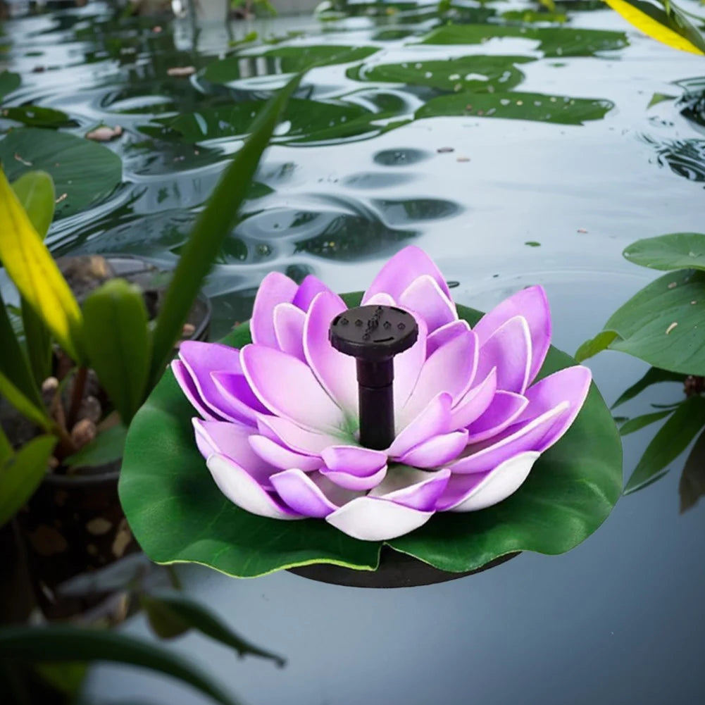 Lotus Solar Water Fountain Brushless Pump Floating Garden Fountain Solar Powered Fountain for Outdoor Bird Bath