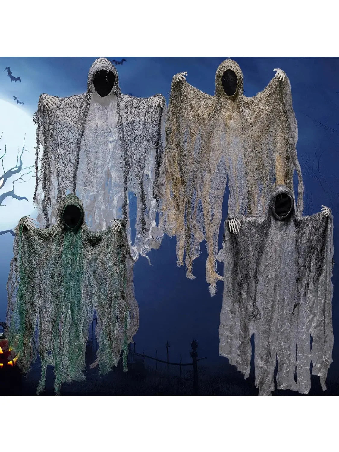 Joyfy Hanging Faceless Ghost Halloween Decoration Set