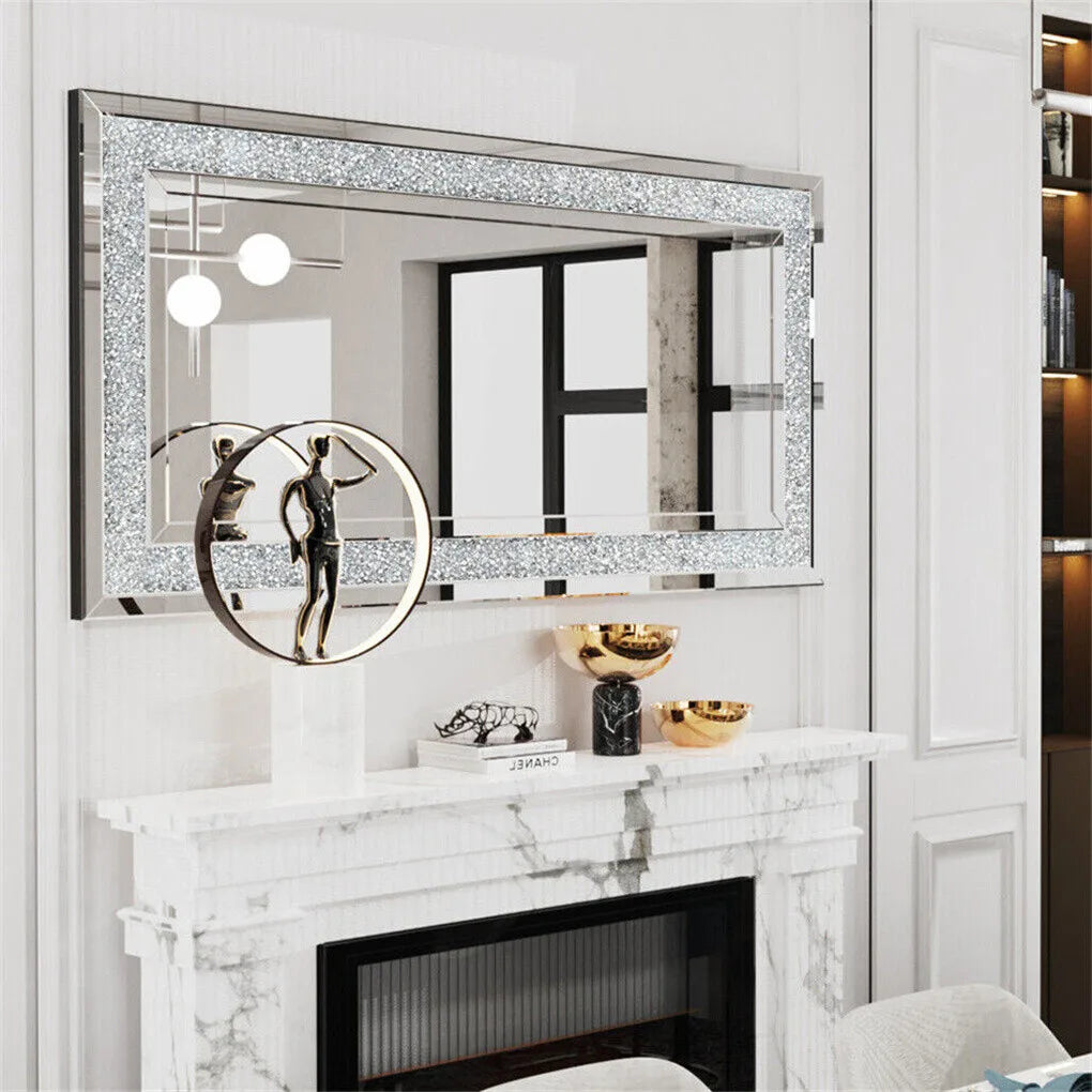 Crystal Crush Diamond Wall Mirror For Home Decor Living Room