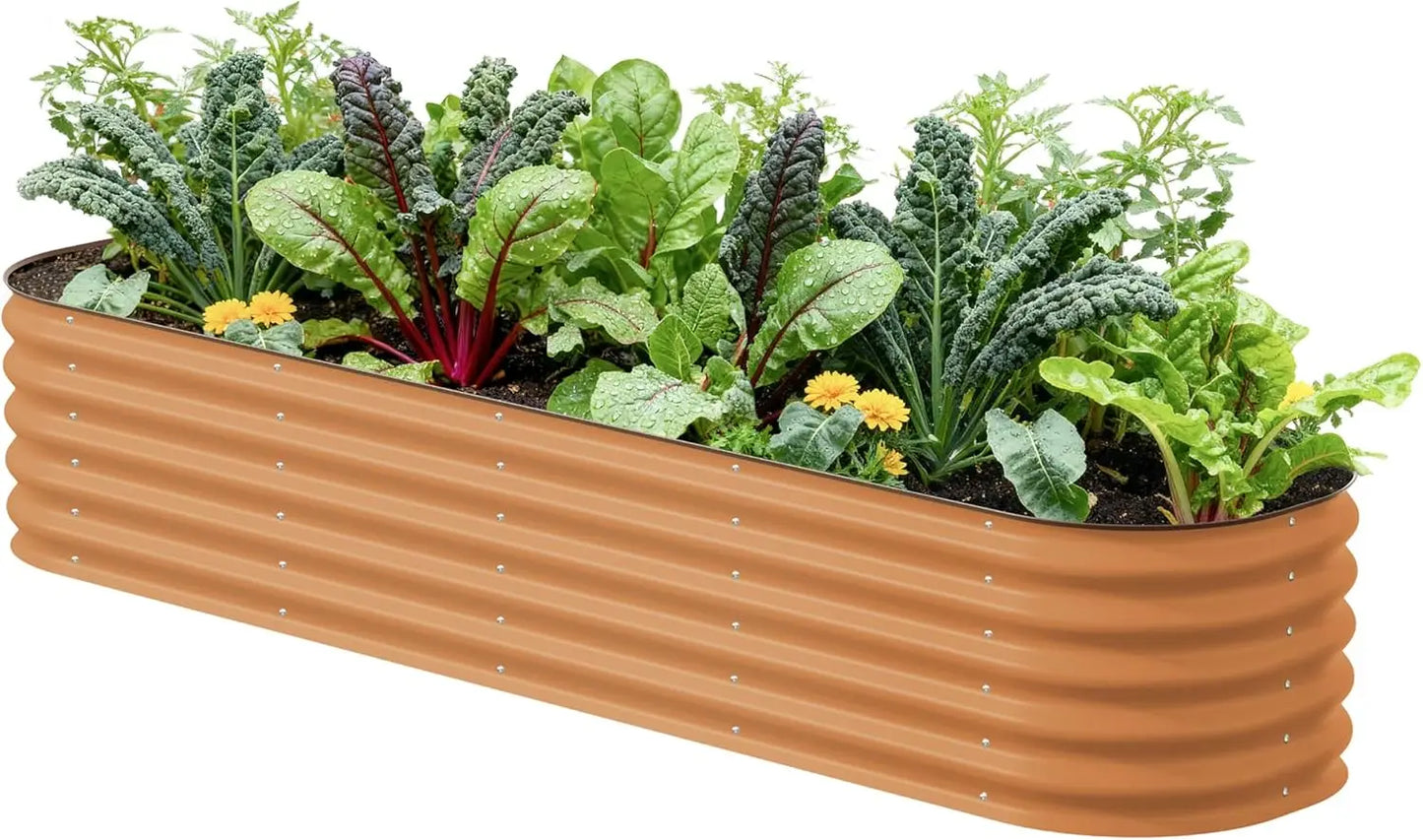 XMSJ Metal Raised Garden Bed Kit For Vegetables And Flowers