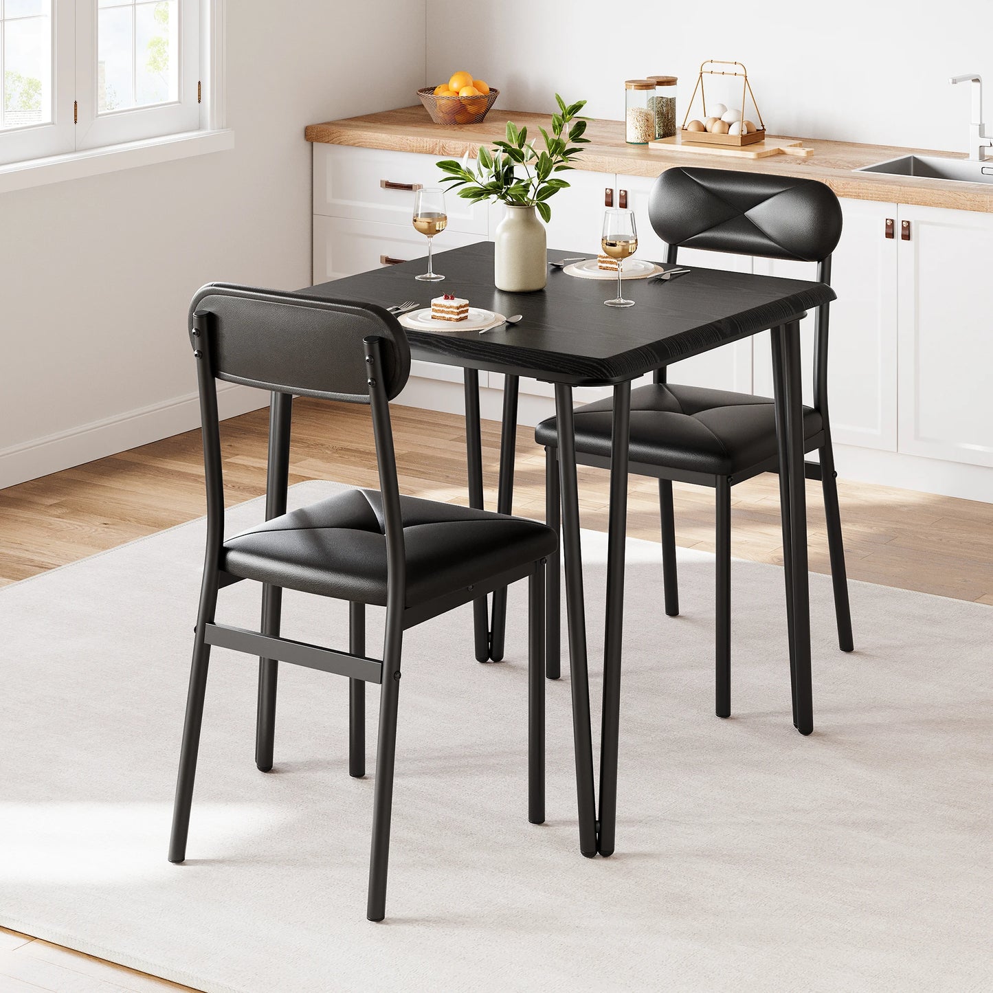 Studyset Dining Table for Two Modern Wood Space Saving Dinette