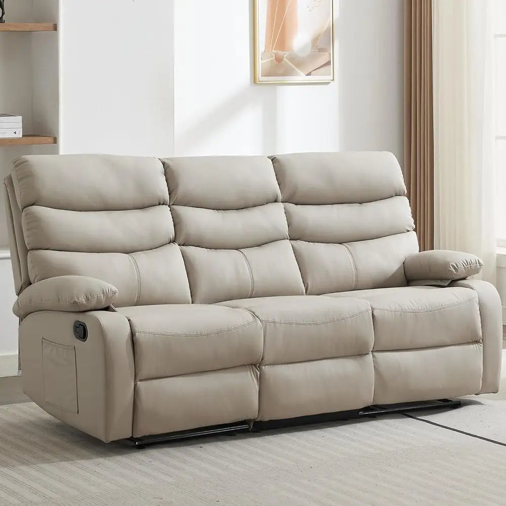 3 Seater Reclining Loveseat Sofa Set for Living Room RV