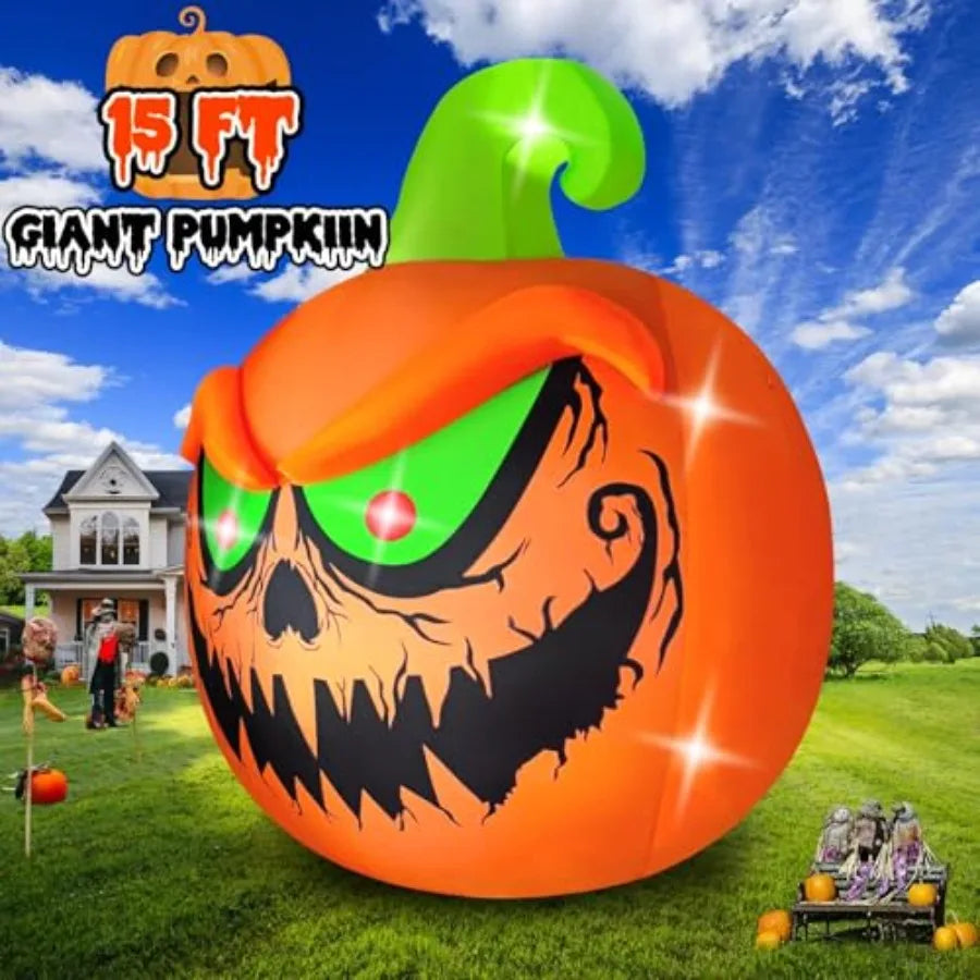 SHXI Halloween Inflatable Pumpkin Outdoor Decor With LED Lights