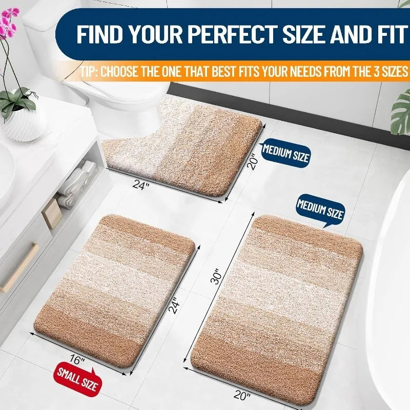 OLANLY Extra Soft Absorbent Microfiber Bathroom Floor Rug