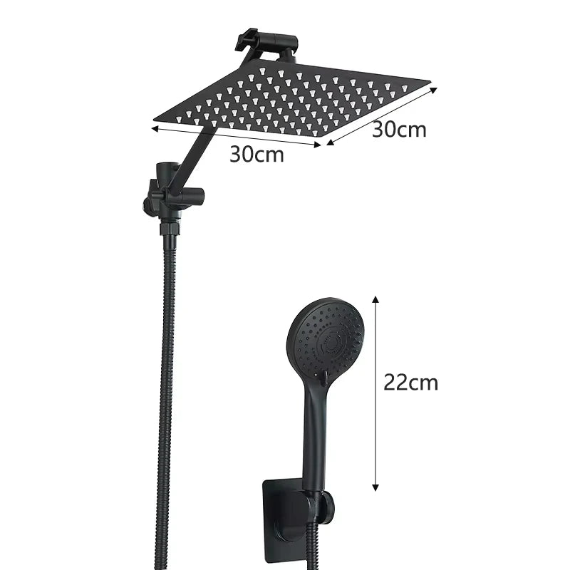 Wanmivezlo Wall Mounted Rain Shower Set With Handheld Sprayer