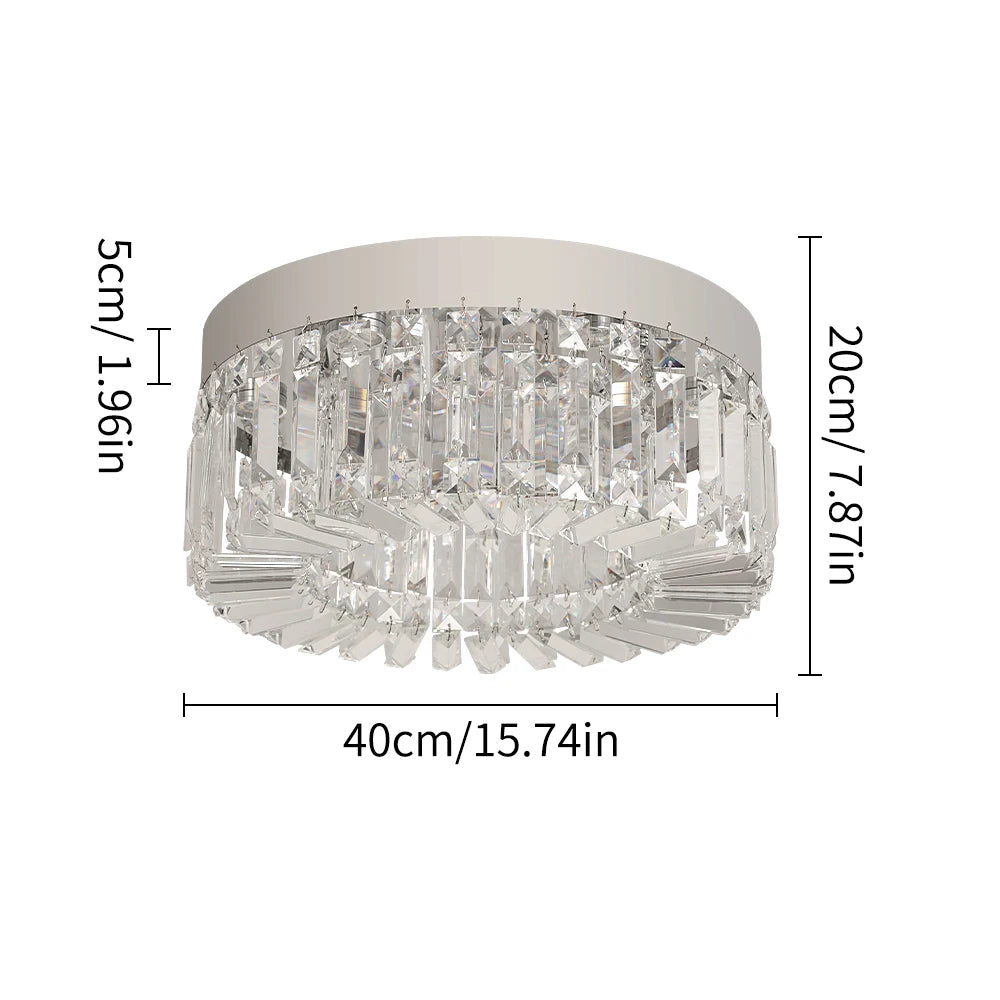 VETRULUS Crystal LED Ceiling Chandelier for Modern Living Spaces