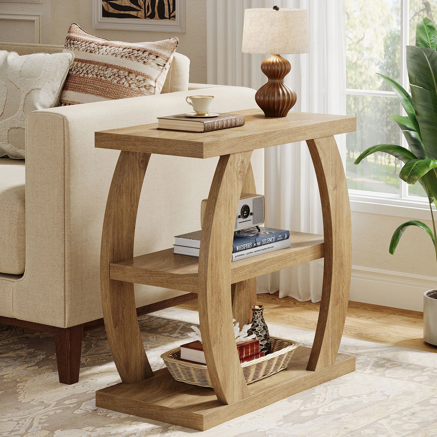 Tribesigns 3 Tier End Table With Storage For Small Spaces