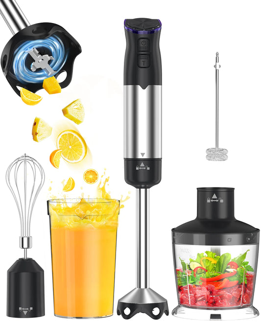 ZHIYU 1000W Immersion Hand Blender 5-in-1 Kitchen for Soups