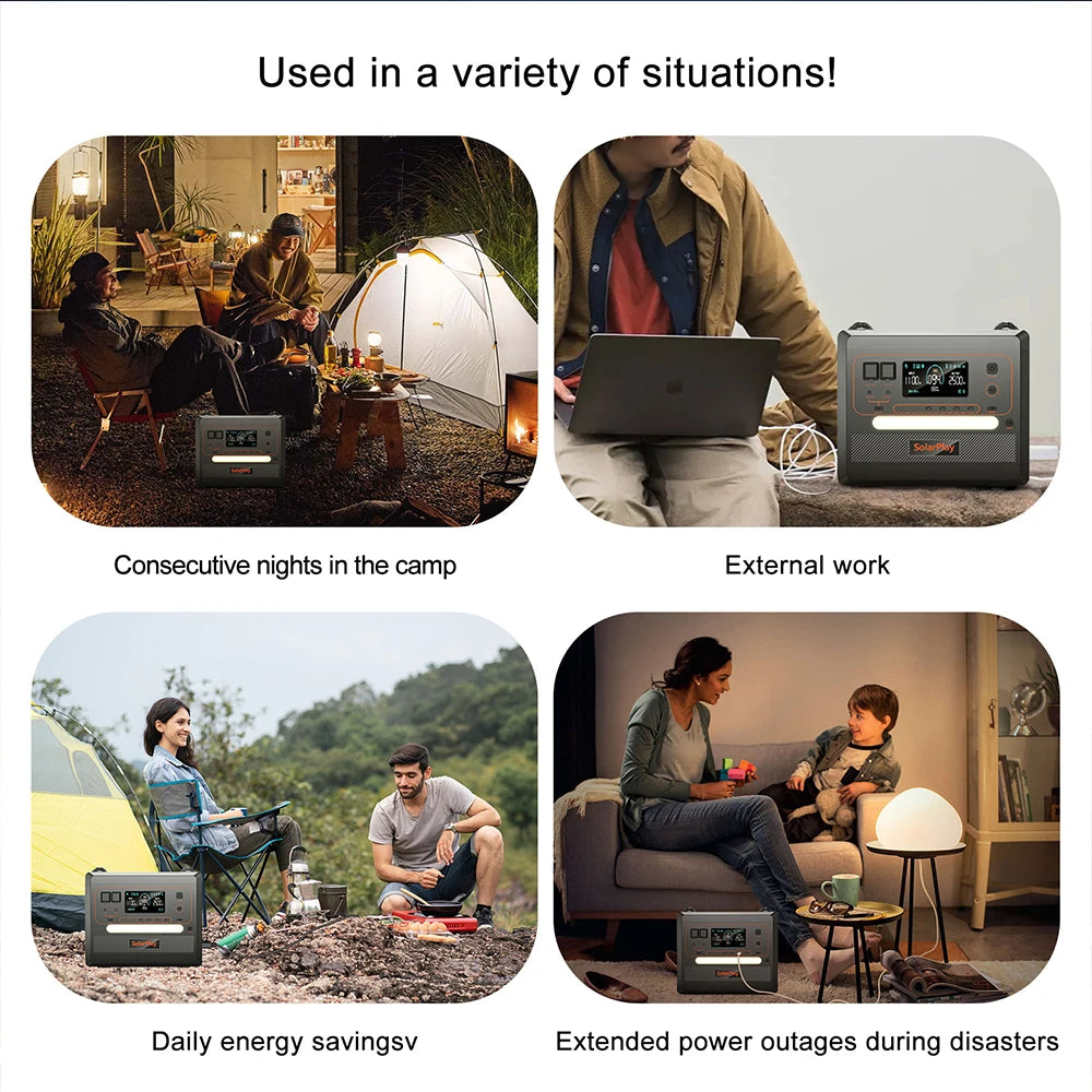 SOLARPLAY 2160Wh LiFePO4 Portable Power Station Solar Generator