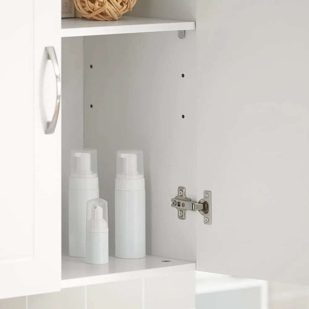 Wall Cabinet With Adjustable Shelf Two Doors For Laundry Room