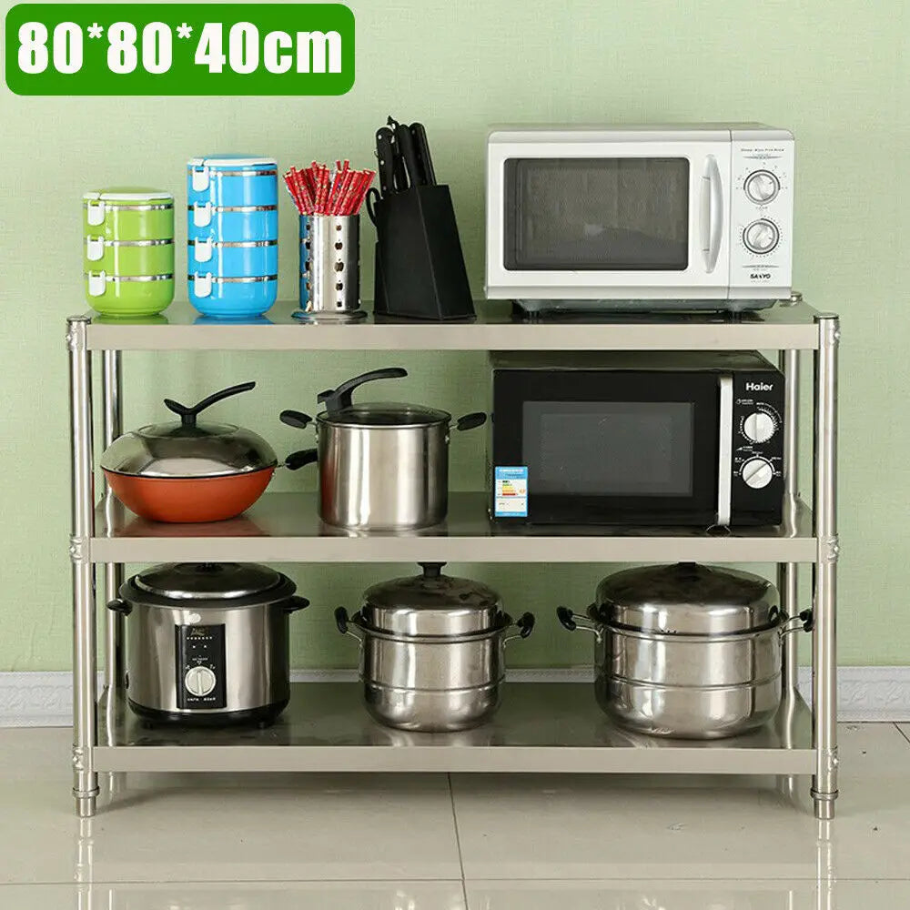 Stainless Steel Heavy Duty Storage Shelving Rack For Pantries And Kitchens