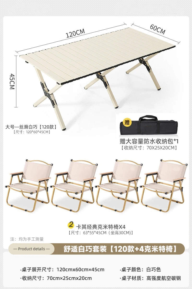 MDUG Outdoor Dining Table Set Foldable Waterproof Patio Garden Furniture