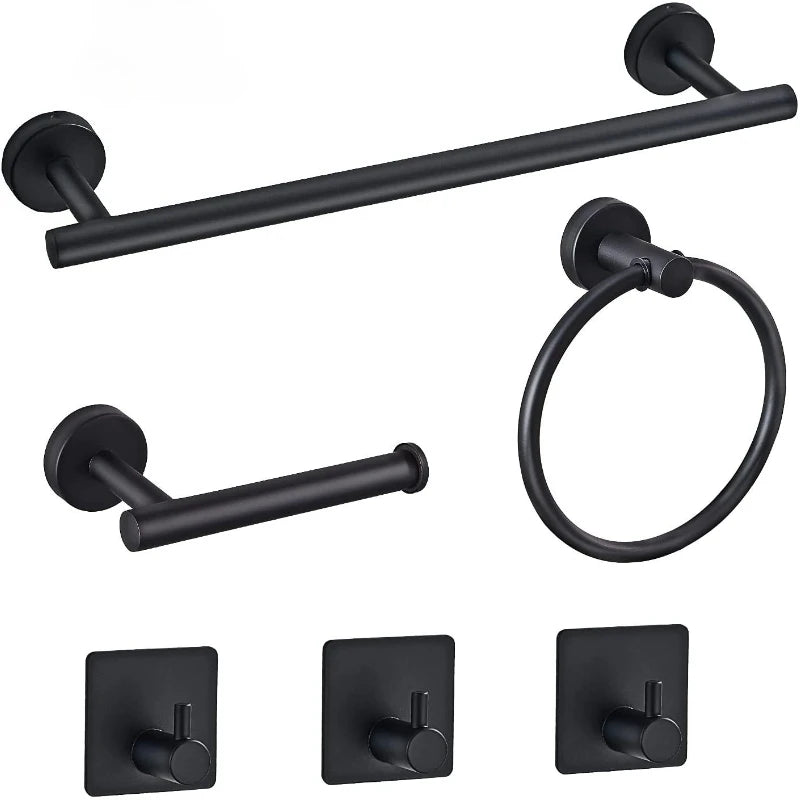 Stainless Steel Bathroom Hardware Set With Towel Bar And Accessories