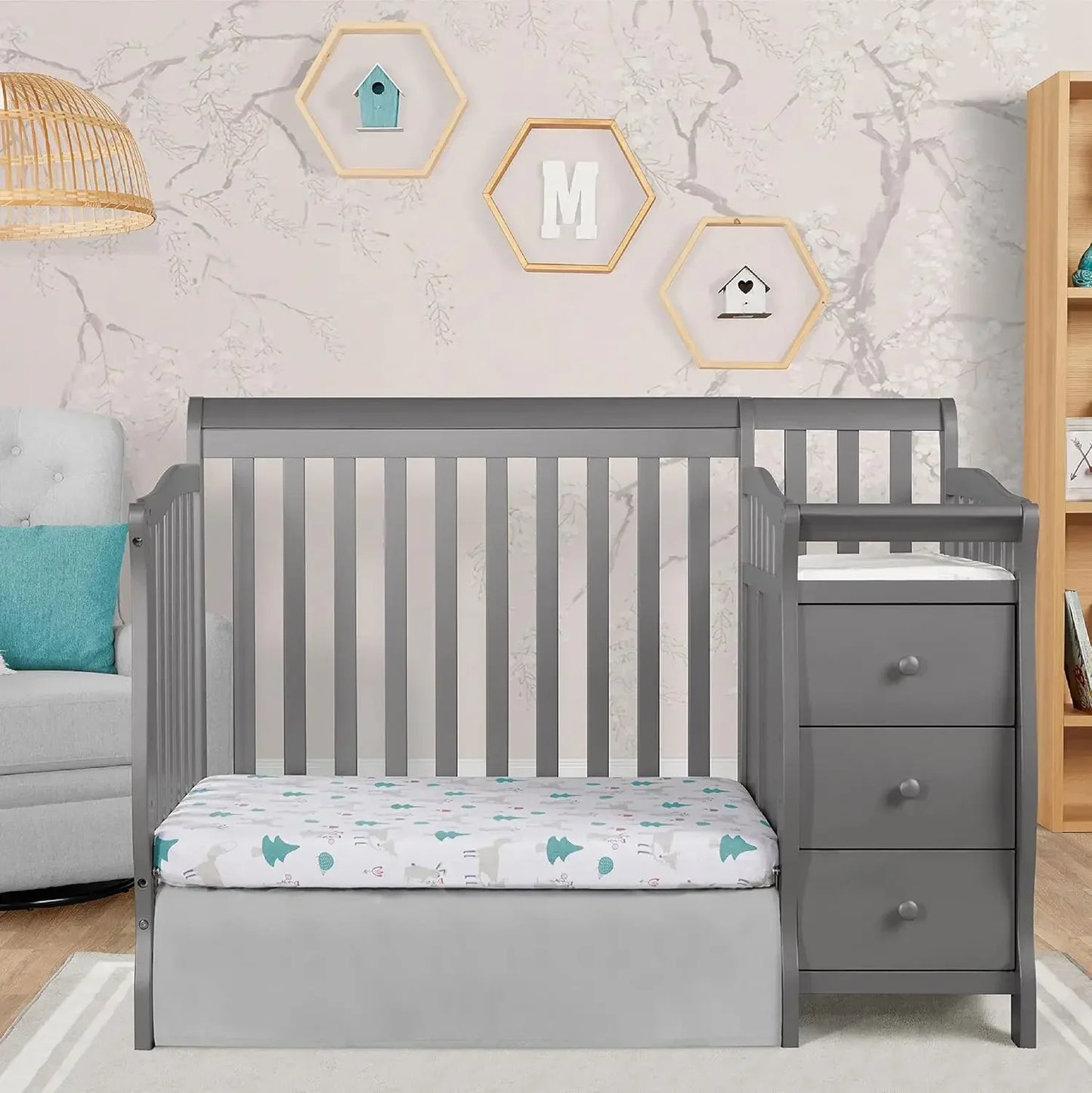 Jayden 4 In 1 Mini Convertible Baby Crib And Changer