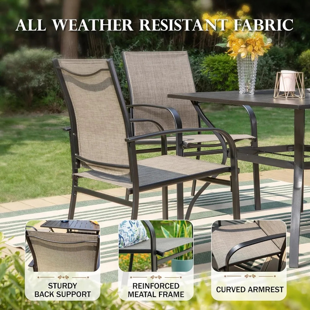 NBVCX 5-Piece Outdoor Dining Set With Round Table And Chairs