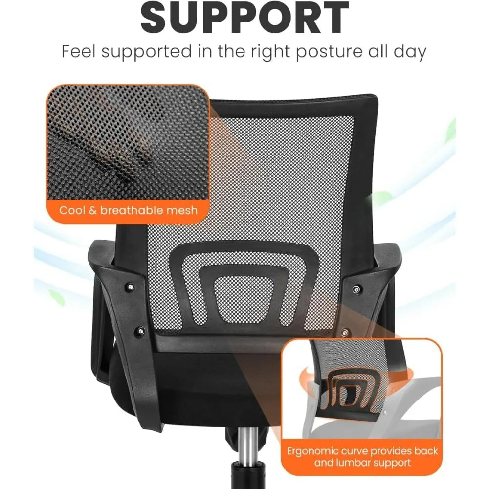 APlus Mesh Gaming Office Chair Mid Back Lumbar Support