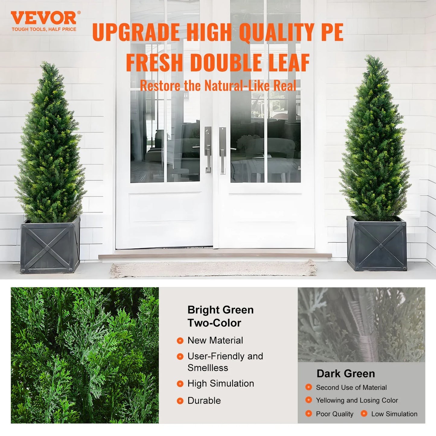 SucceBuy Artificial Cedar Topiary Tree for Home and Outdoor Decor