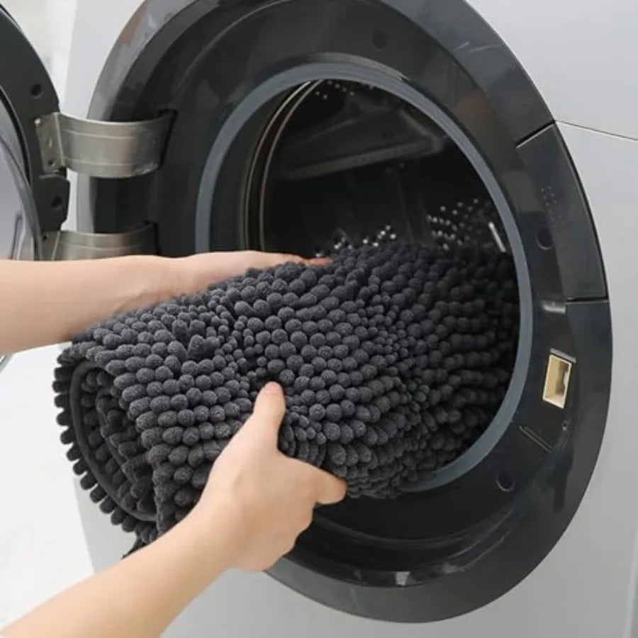 Soft Chenille Non Slip Absorbent Bathroom Rug Mat for Bath