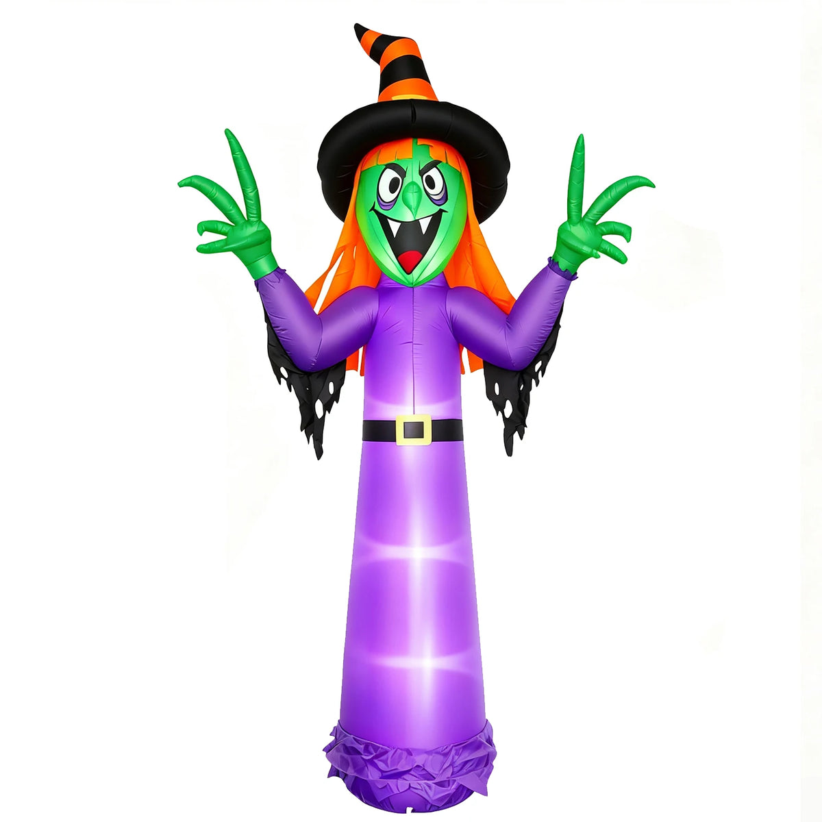 HiMISS Halloween Inflatable Witch Outdoor Yard Decoration With LED Lights