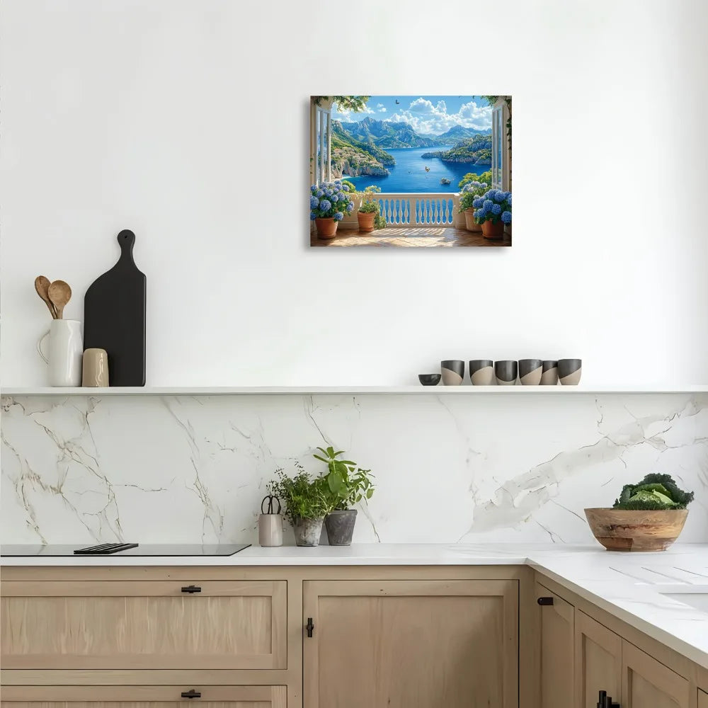 Coastal Balcony Ocean View Decor For Living Room And Office