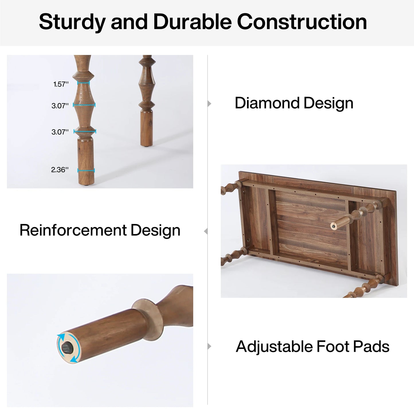 Tribesigns Wood Patio Table For Indoor And Outdoor Dining