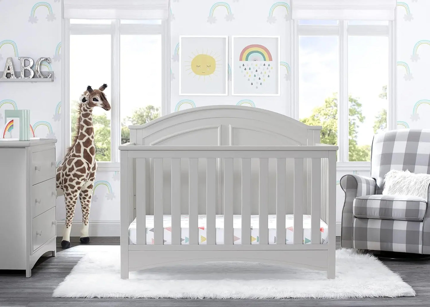 Greenguard Gold Certified Six-In-One Convertible Crib Adjustable Height