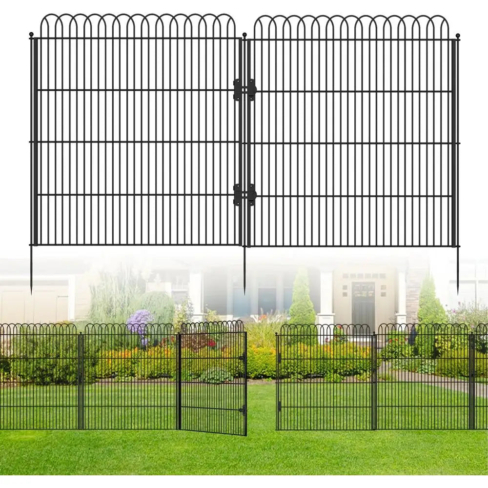 No Dig Tall Garden Fence With Double Lock Panels Outdoor