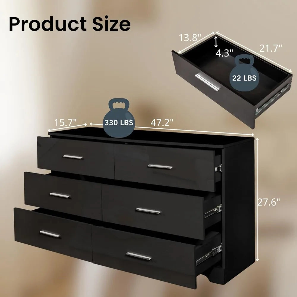 4 Drawer Dresser For Bedroom Modern Wooden Storage Chest