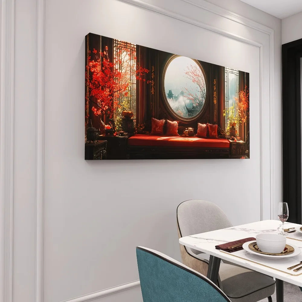 Elegant Chinese Style Abstract Canvas Wall Art for Interiors