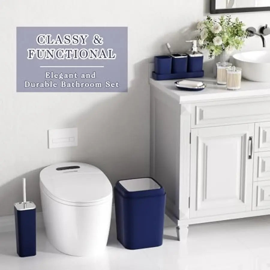Bathroom Accessories Set With Shower Curtain Rugs And Soap Dispenser