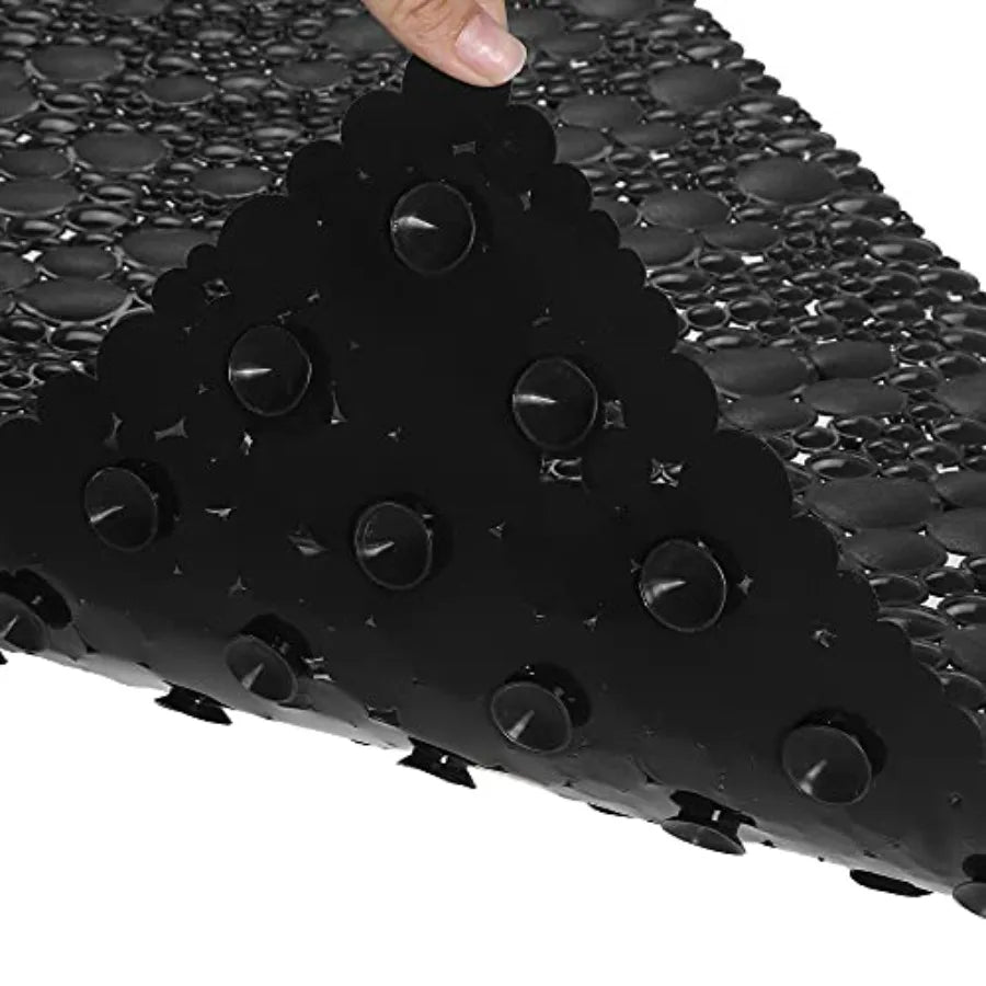 Extra Long Pebble Bathtub Mat With Non Slip Suction Cups