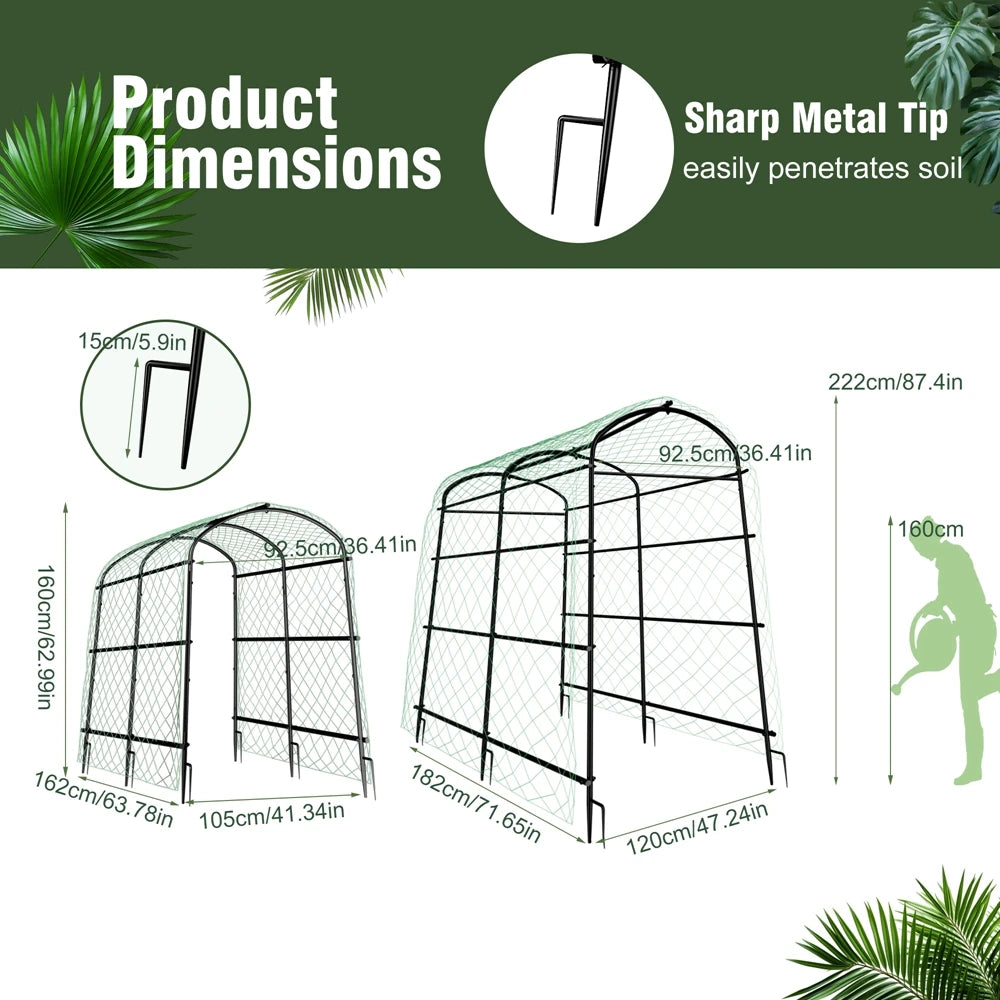 Wisfor U Shaped Garden Trellis Frame For Climbing Vegetables And Flowers