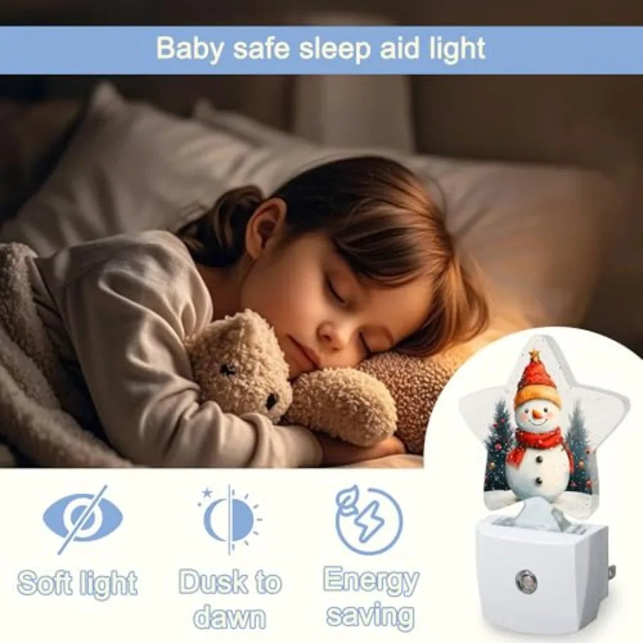 Dusk To Dawn Winter Tree Star Plug In Nightlight Sensor