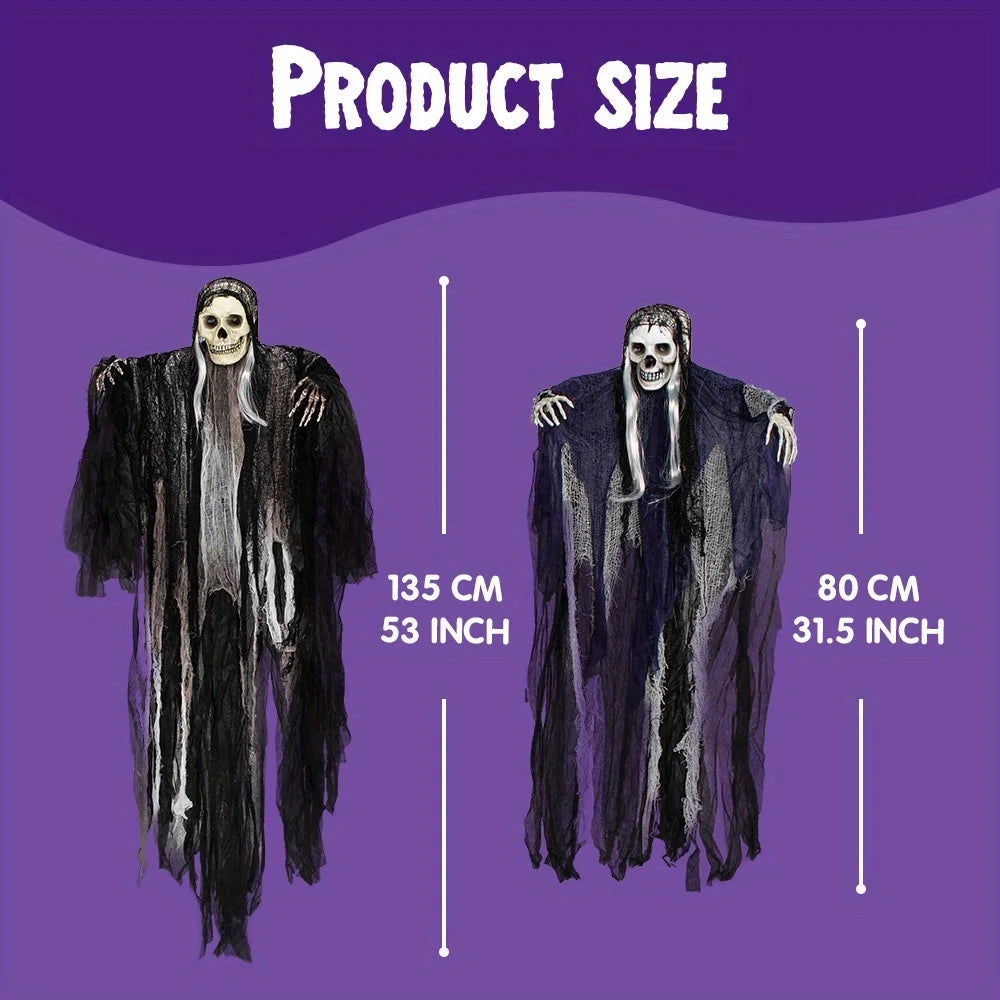 Hanging Grim Reaper Skeleton Ghosts For Halloween Outdoor Decorations