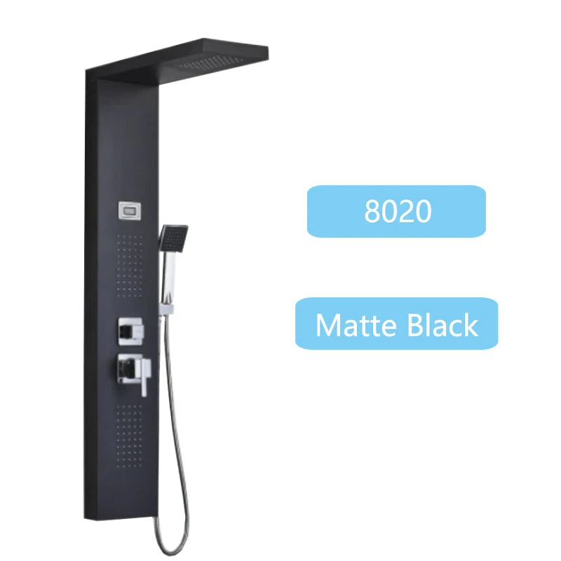 Shinesia LED Shower Panel With Rainfall And Massage Jets