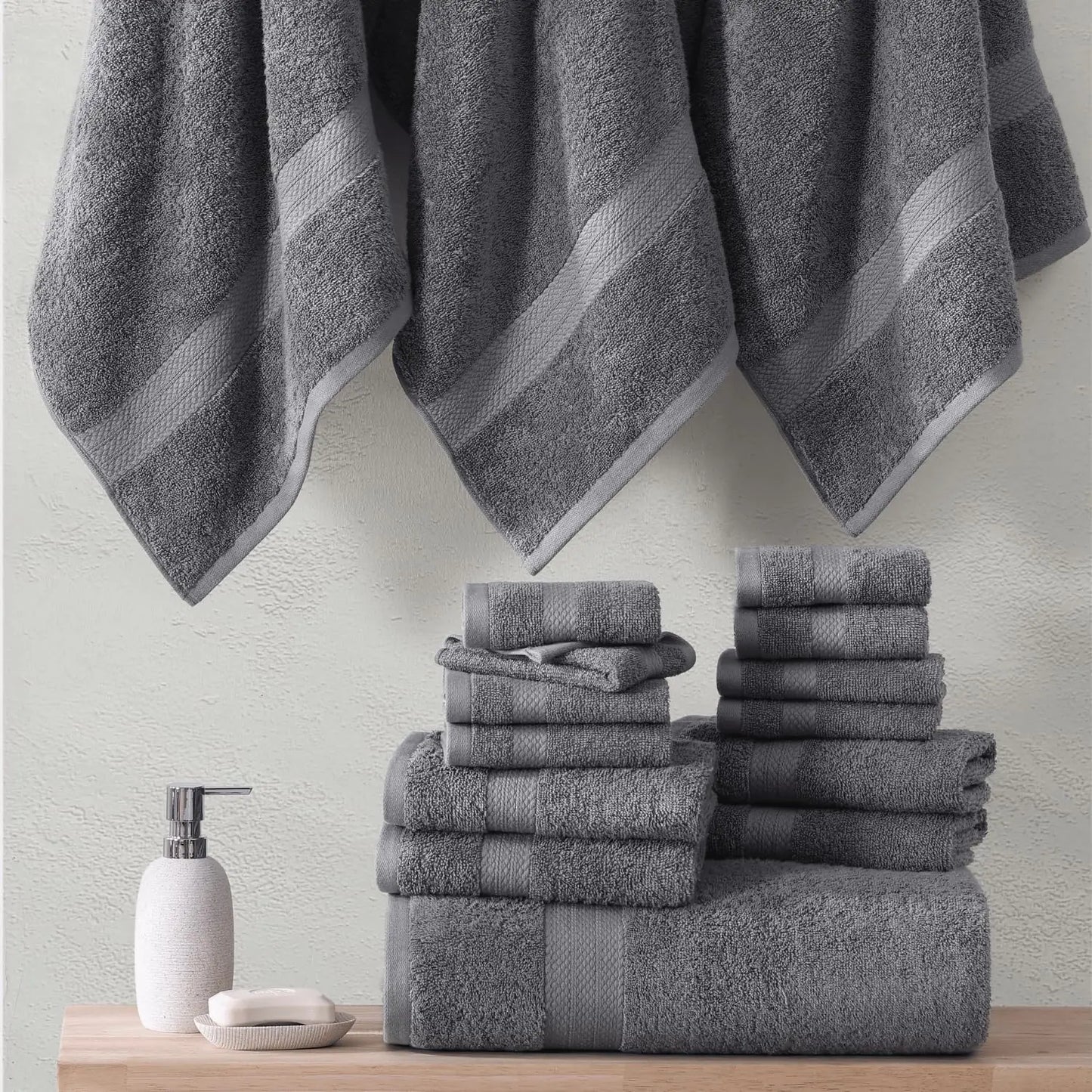 Luxury 100% Cotton Bath Towel Set Super Soft And Absorbent