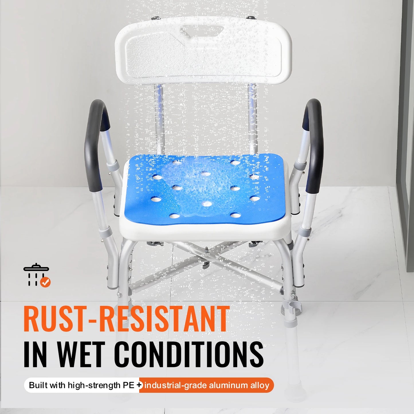 SucessBuy Adjustable Height Shower Seat Bench For Elderly