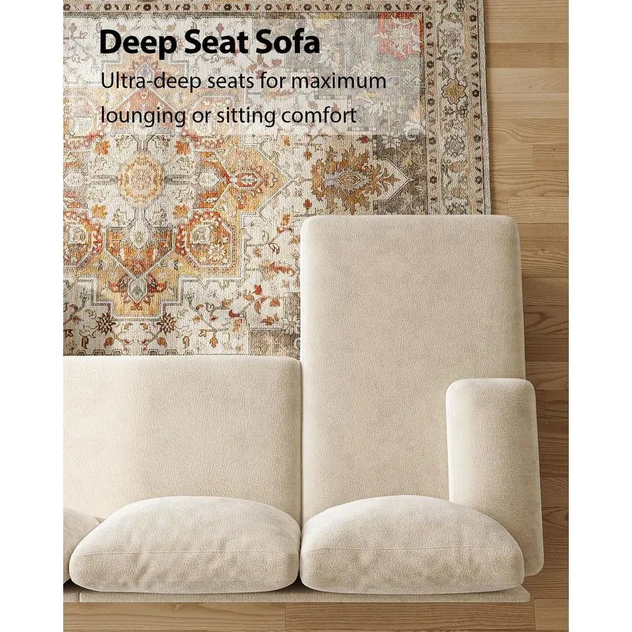 MBVM UShaped Sectional Sofa Chenille With Double Chaise Living Room
