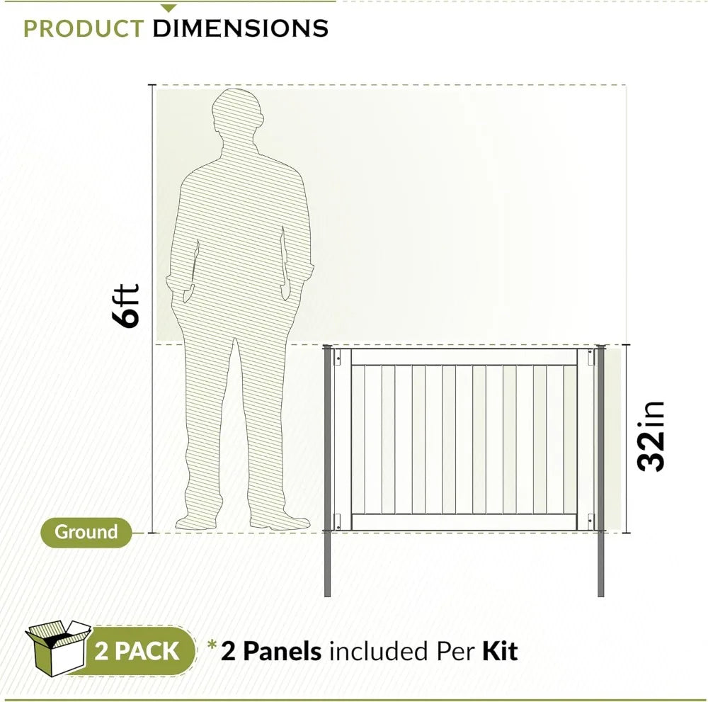 No Dig Wood Fence Kit For Dogs And Garden Border Panels