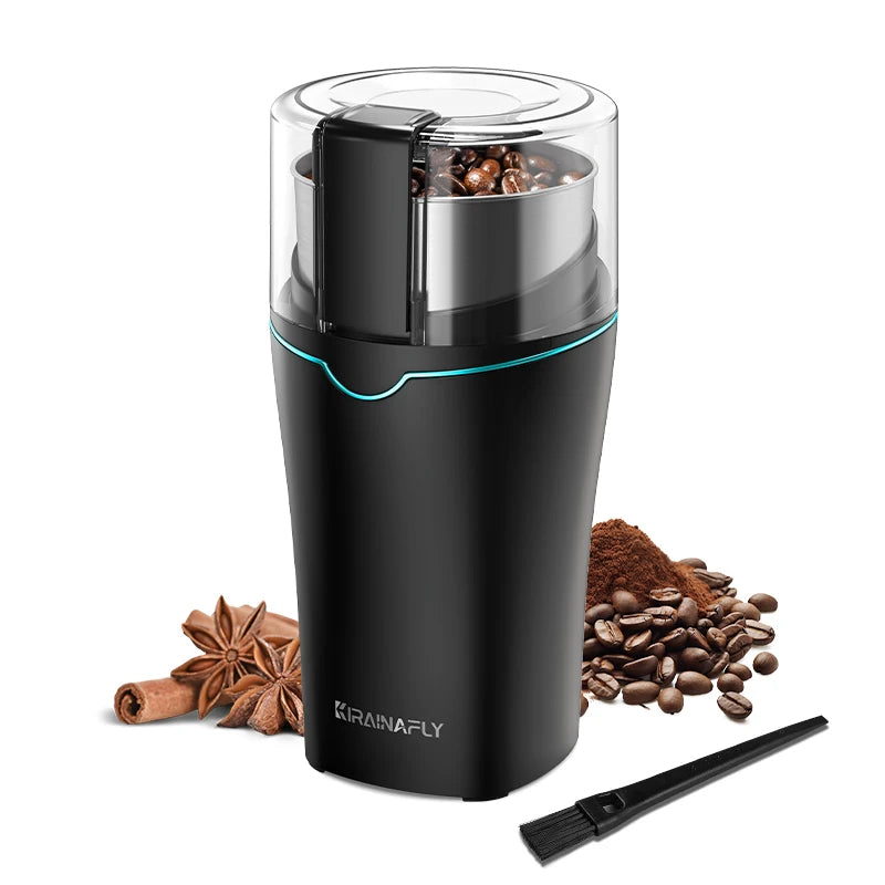 KIRAINAFLY Professional Coffee Grinder With Removable Stainless Steel Cup