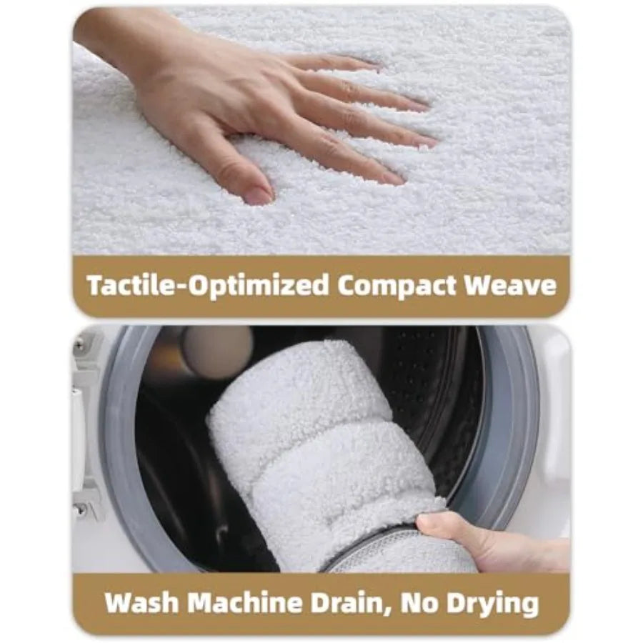 Ultra Soft Non Slip Absorbent Washable Microfiber Bathroom Rug Mat