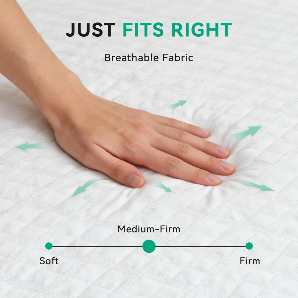 Memory Foam Mattress With Medium Firm Support Pressure Relief CertiPUR-US