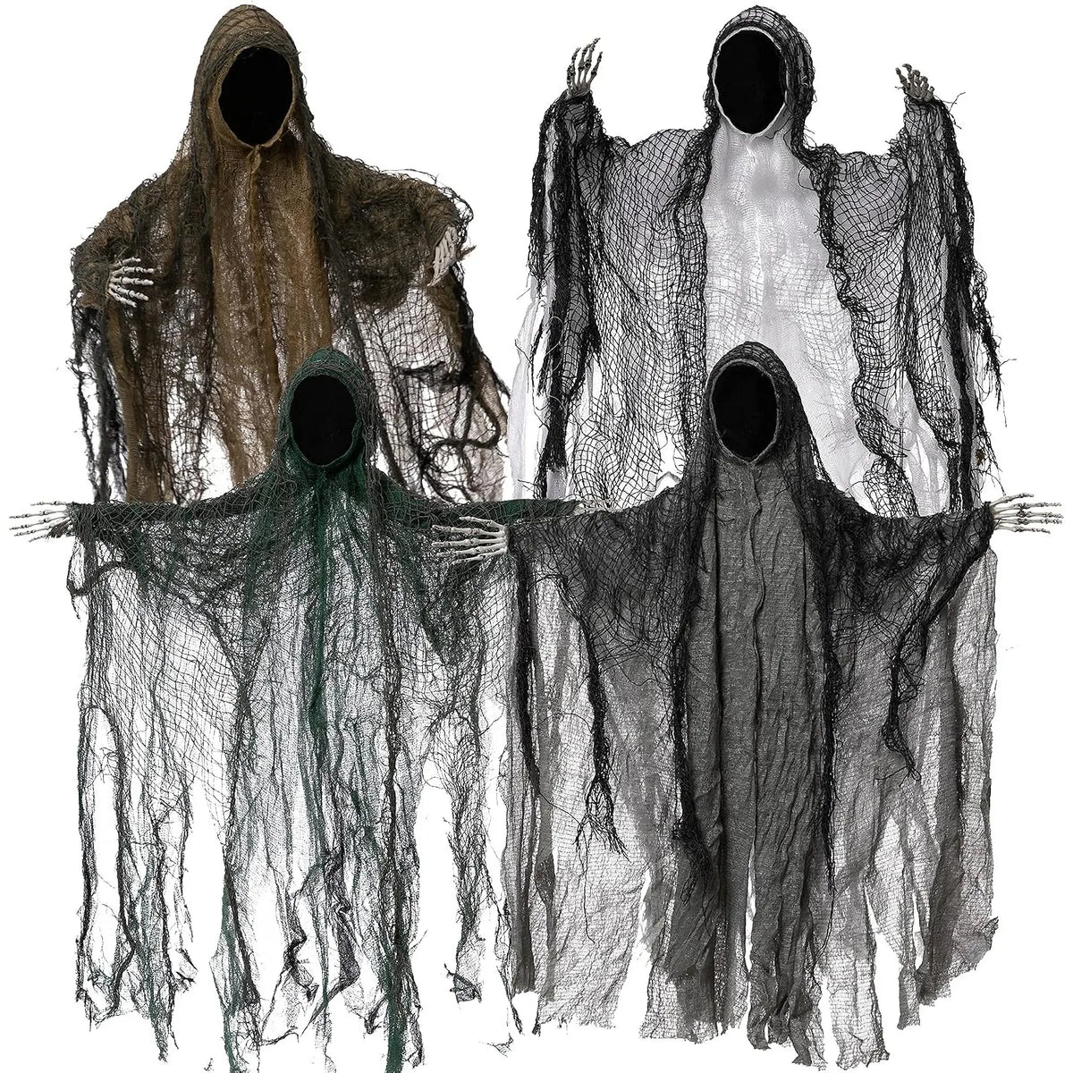 Halloween Hanging Faceless Ghost Decorations for Outdoor Yard Parties