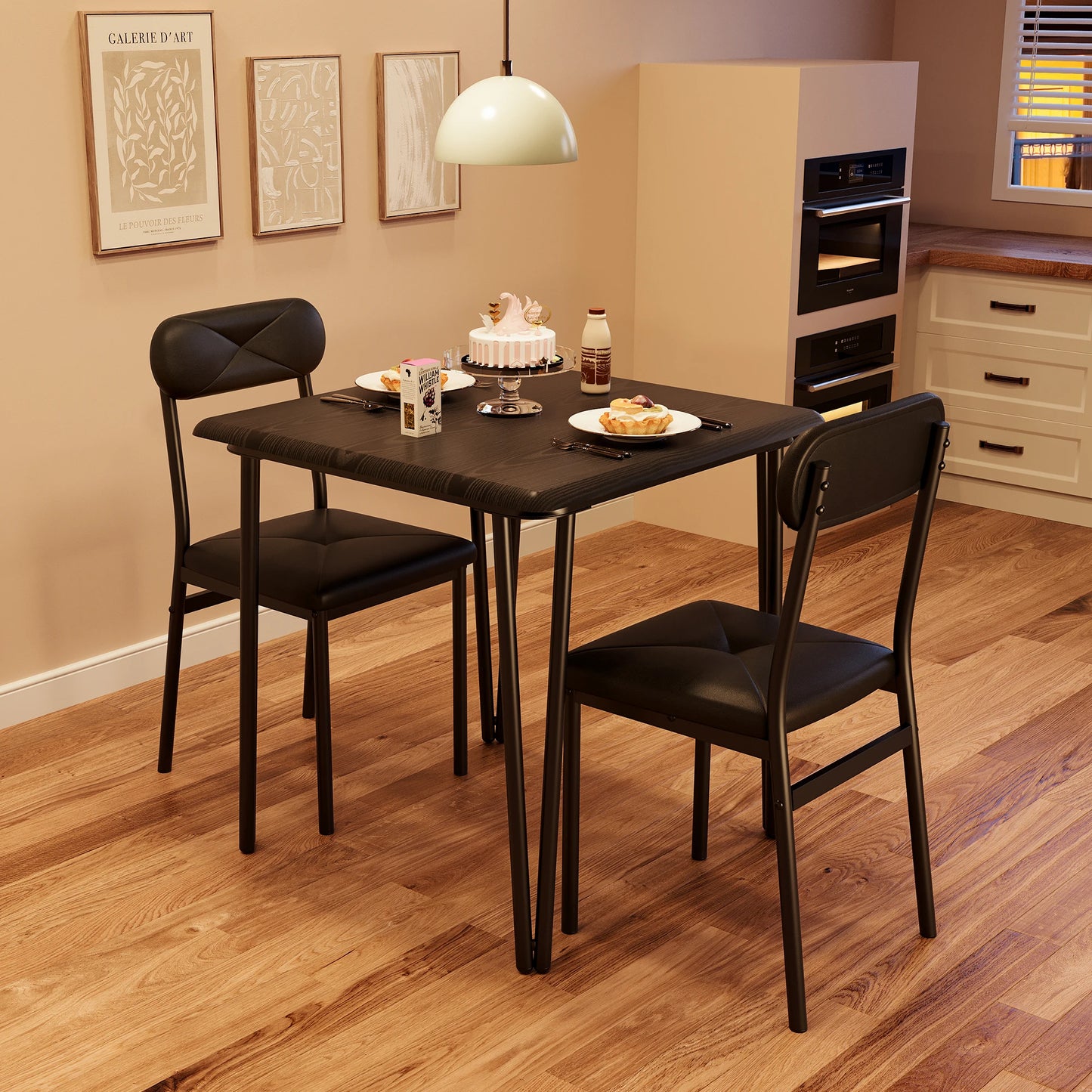 Studyset Dining Table for Two Modern Wood Space Saving Dinette