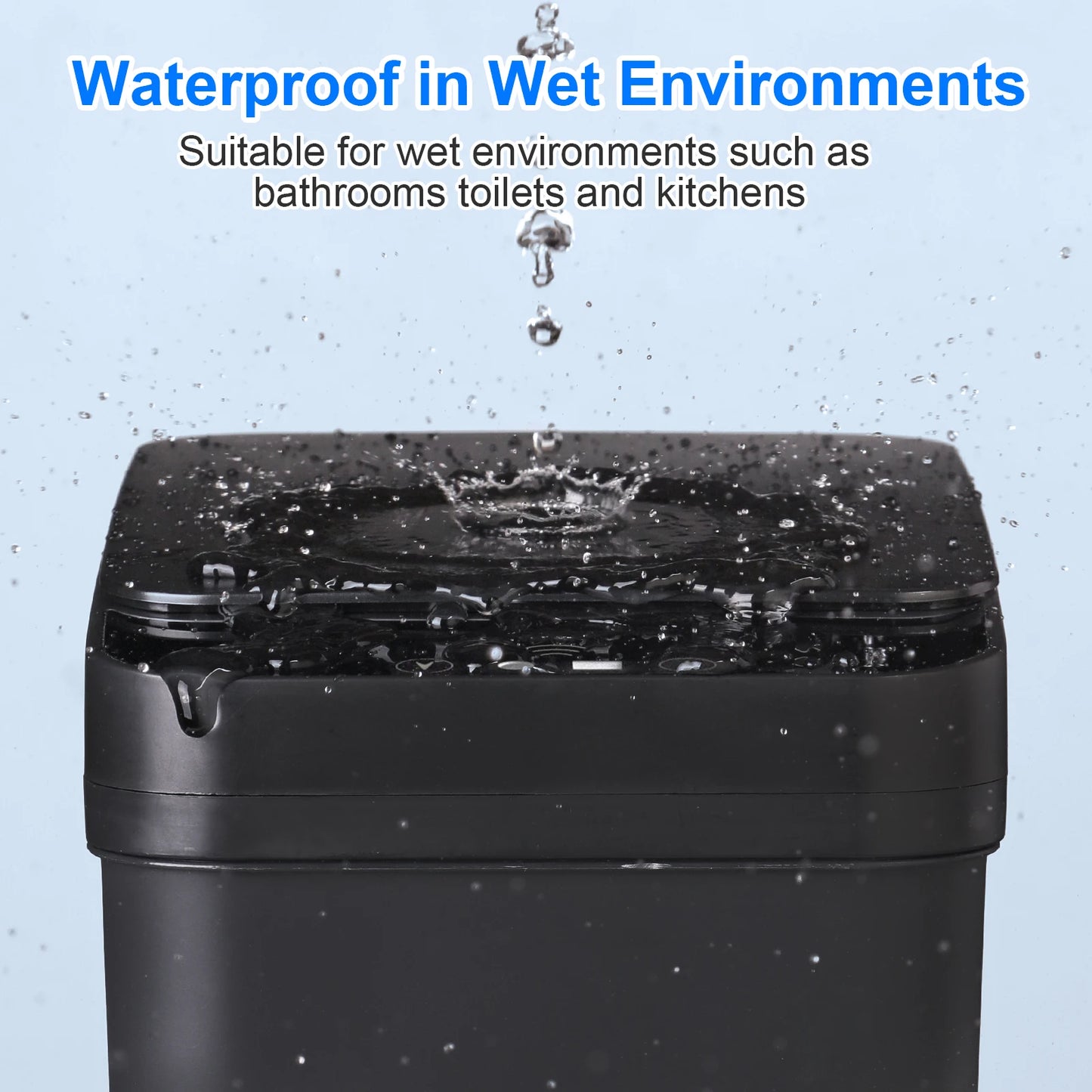 Two Pack Touchless Motion Sensor Trash Cans Slim Design Compact