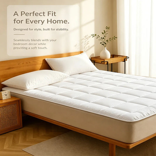Lightweight Thin Mattress Pad Breathable Polyester Bed Cover